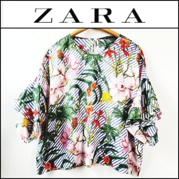 Zara Tops - 🆕️ ZARA WOMAN Tropical Floral Top!